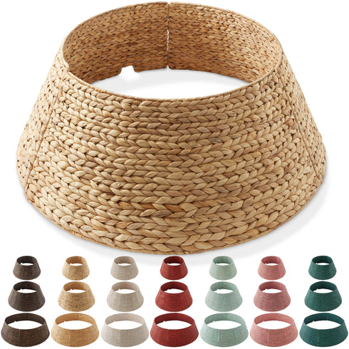 Christmas Water Hyacinth Tree Collar with Cord Cutout